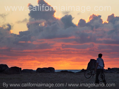 Venice Beach Sunset and Bike