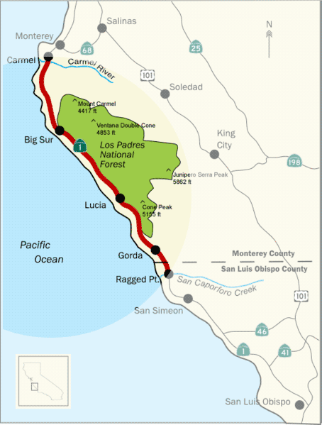 Big Sur Map