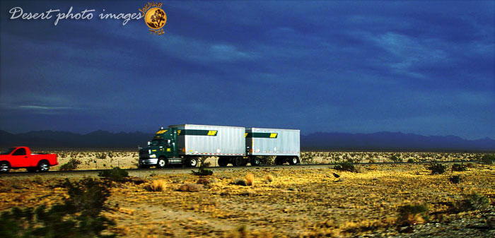 Truck on Desert Freeway
