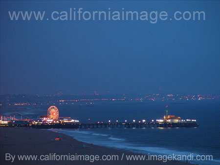 Santa Monica Pier at Night (View South)